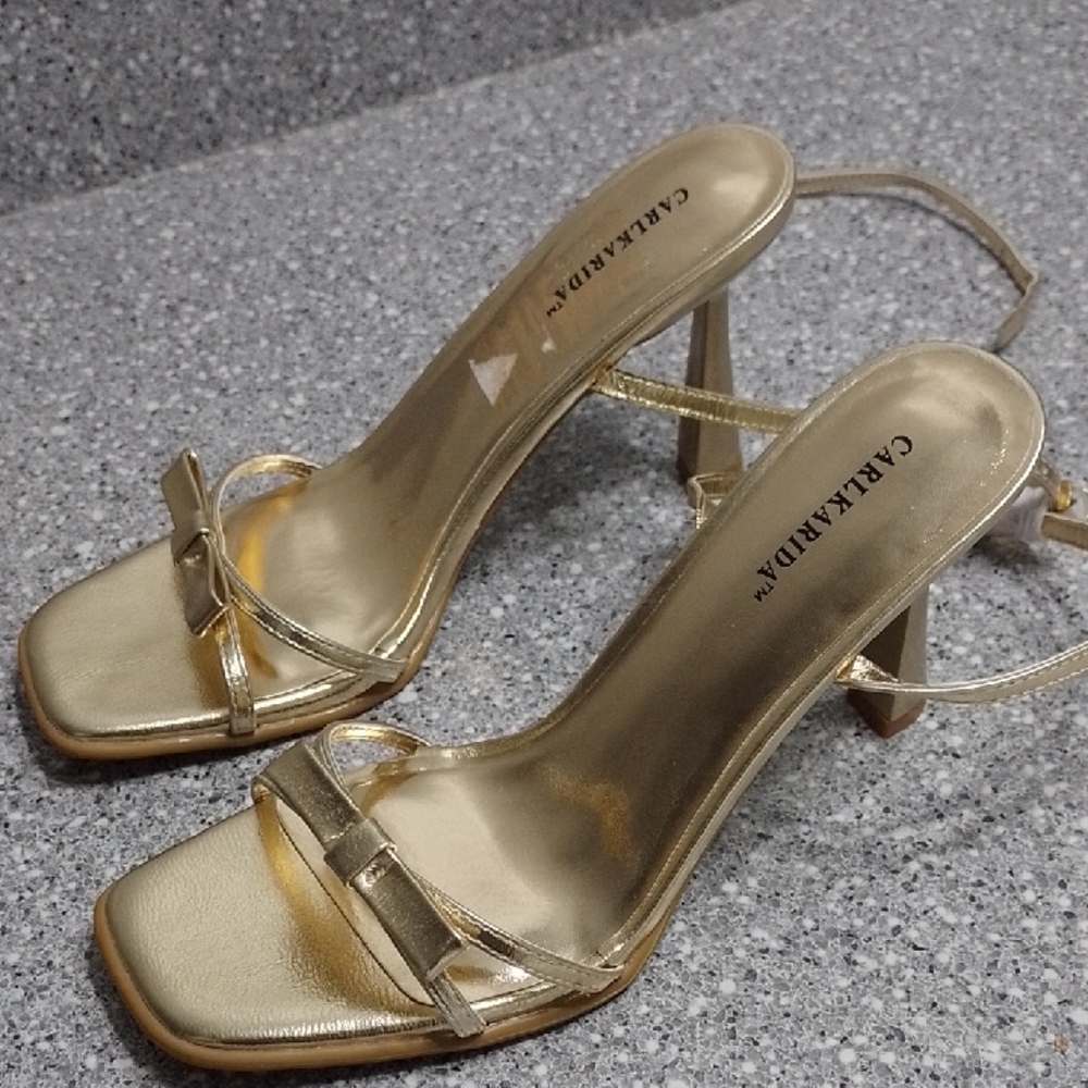 Nwot Carlkarida Gold Women's Heels